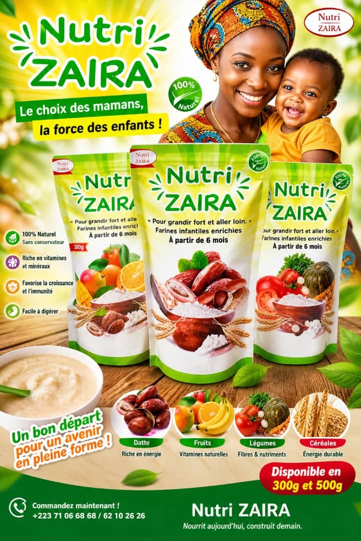 Affiche Nutri ZAIRA - gamme de farines infantiles